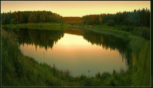 Evening at the lake in the woods / ***