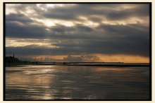 On the border of the Netherlands North Sea (the general plan, with a dramatic sunset) / ***