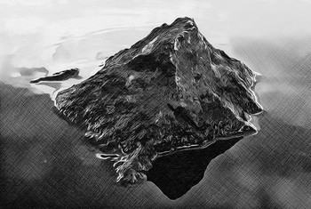 Volcanic Island / Miniature version of a rocky volcanic island