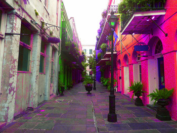 New Orleans In Fuchsia / A famous Alley in New Orleans