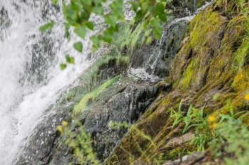 At the waterfall / ***