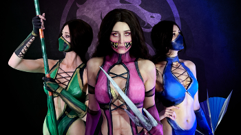 Mortal Kombat Body-Art - Jade, Mileena, Kitana / ***