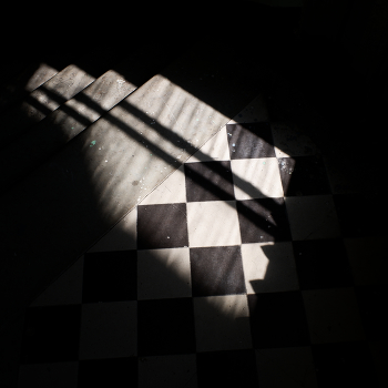 On the stairs / ***