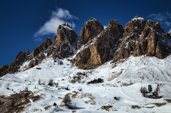 On the pass / Passo Gardena