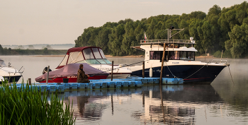 At a mooring. / ***