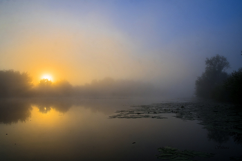 At sunrise. / ***