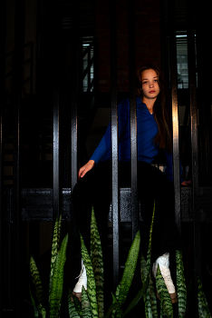 On the stairs / ***