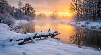 Sunrise over the river / ***