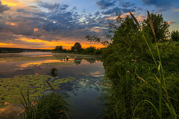 Dawn on the lake. / ***