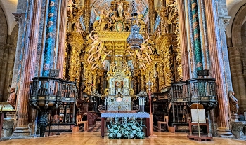 Santiago de Compostela - interior Catedral i Botafumeiro - A Corunya / Santiago de Compostela - interior Catedral i Botafumeiro - A Corunya