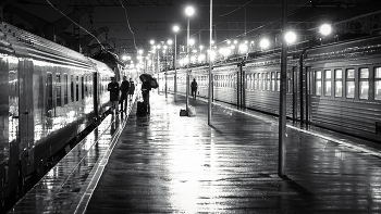 On the platform. / ....