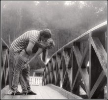 bridge, she, it, rain. / Love story