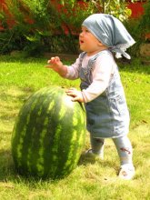 Arina and Watermelon / ***