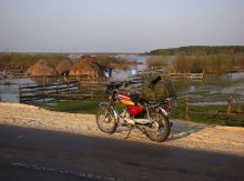 Means of travel - a moped. / ***