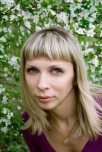 In the flowers of cherry / -----