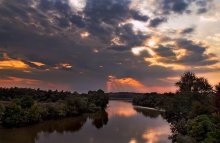 Adygea. Sunset over the Elbe. / ***