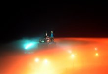 And over the surface of a planet shining light of the dome. / ***