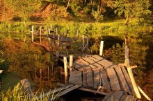 # 204. Evening Mirror and the Old Bridge / ***