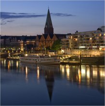 Evening over the Weser. / ***