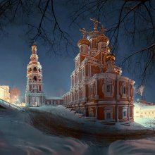 Nizhny Novgorod. Nativity Church. Winter. / ***