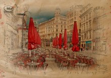 Vienna, umbrellas. / ***