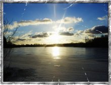 Vecher.Zakat.Nachalo winter. / ***