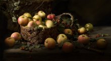 Still life with apples and hawthorn. / *****