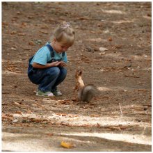 The girl and the squirrel / *****