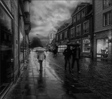 In the flooded city ... (2, bw) / ***