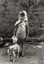 Girl with a dog. / ***