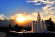 Sunset in Ashgabat - Tramonto ad Ashgabat / Ashgabat, Turkmenistan