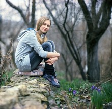 Spring Portrait with crocuses. / *********