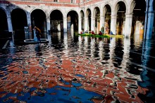 Square near the Rialto Bridge. (Flooding in Venice) / ***