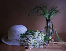 With weeds and a hat / ***