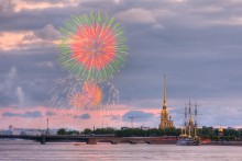 St. Petersburg. Salute in honor of the Navy. / ***