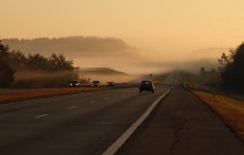 The road, fog / ***