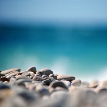 Sea, pebbles and wave:) / .....