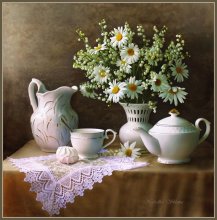 Still life with white bouquet / ***