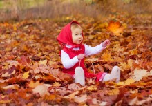 Goldilocks in the autumn forest / ********