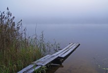 Lake in the fog / ,,,,,,,,,,,,,,,,