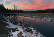 Sunset on the River Snow. / ***