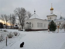 In the monastery. / ***