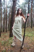 Girl with a staff / ***