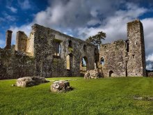 The walls ... ... / ...Bective Abbey, river side...