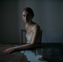 Olga (portrait with milk) / ***