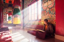 Silence and meditation. Buddhist monastery in Namchi, Sikkim / ***
