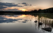 sunset on one of the thousand lakes / *********