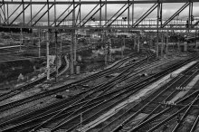 Rails, sleepers, trains / ***