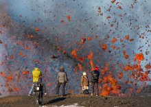 At the fountain of lava / ***