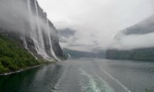 Geirangerfjord. Waterfall &quot;Seven Sisters&quot;. Norway / ***